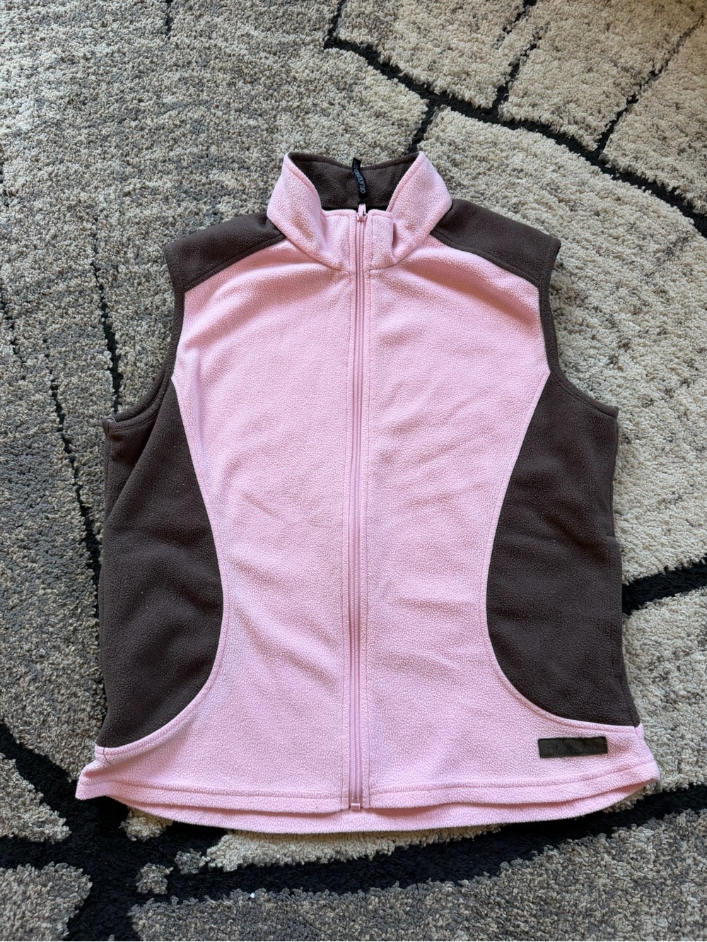 Black Diamond Pink and Brown Women's Fleece Vest - Full Zip